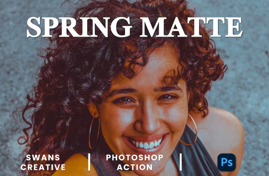 Free Spring Matte Photoshop Action Download