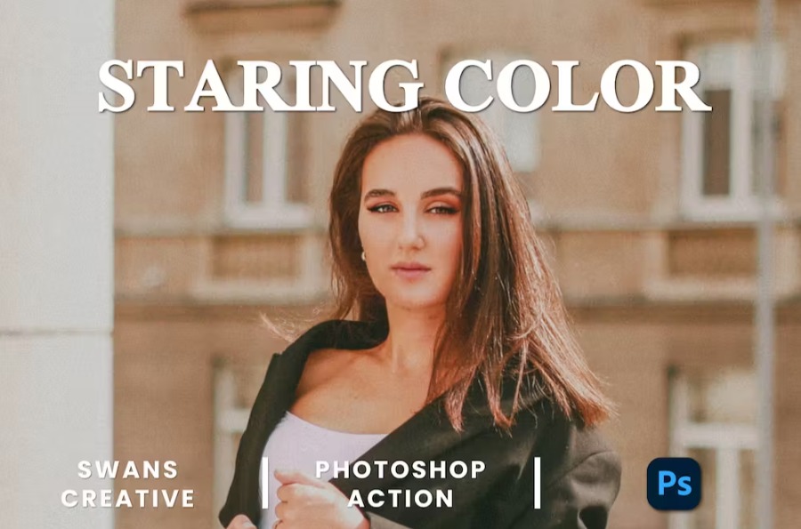 Free Staring Color Photoshop Action Download