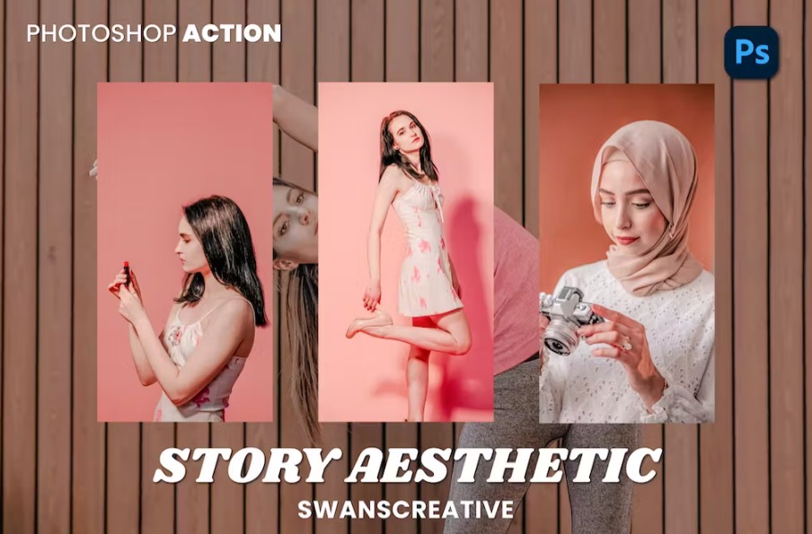 Free Story Aesthetic Photoshop Action Download