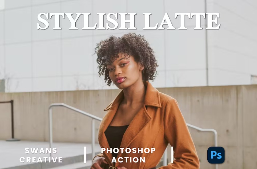 Free Stylish Latte Photoshop Action Download