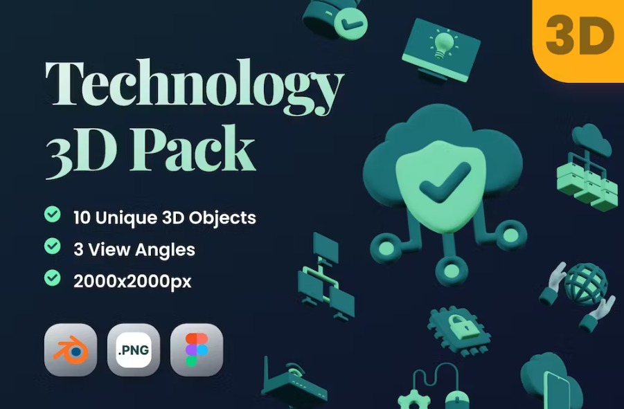 Free Technology 3D Pack Download