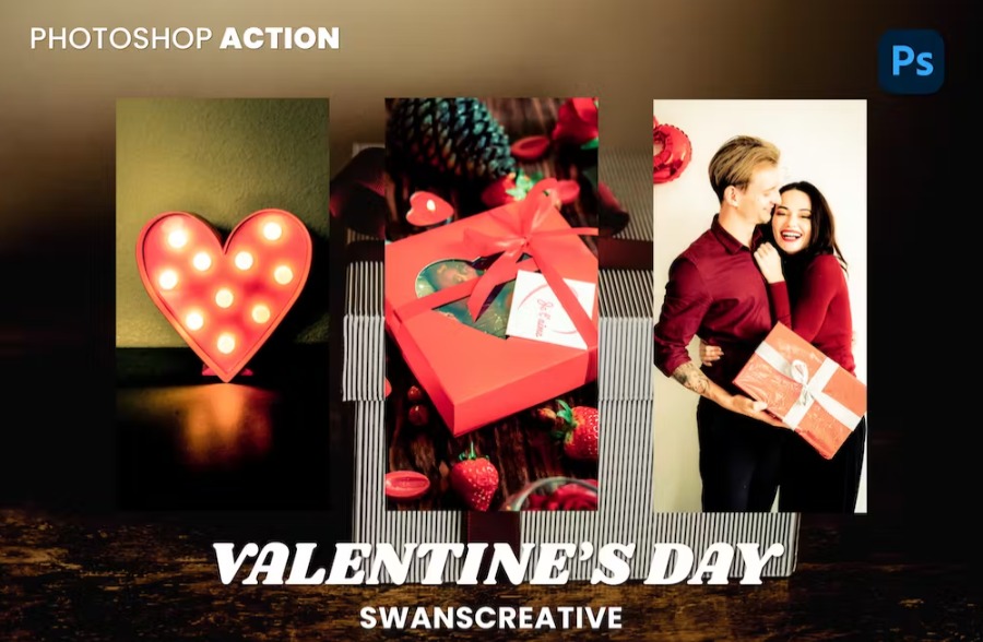 Free Valentine's Day Photoshop Action Download